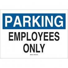 Brady 43437 - B555 10X14 BLU/BLK/WHT PARKING EMPLOYEES