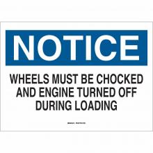 Brady 43416 - B555 10X14 BLU/BLK/WHT NOTICE WHEELS MUS