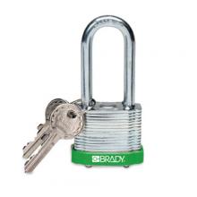 Brady 99533 - Steel Padlock 2 in Steel Shackle KD GN