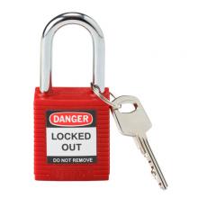 Brady 99552 - Nylon Padlock 1.5" Steel Shackle KD RD