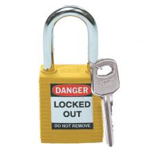 Brady 99570 - Nylon Padlock 1.5" Steel Shackle KD YL