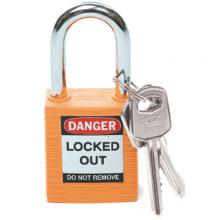 Brady 99576 - Nylon Padlock 1.5" Steel Shackle KD OR