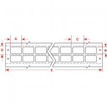 Brady BCDAT-2-609-5 - Lbls 0.9 in H x 3 in W WT 5000/PK