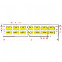 Brady SLDAT-1-502-10 - Lbls 0.5 in H x 1 in W BK on YL 10000/PK