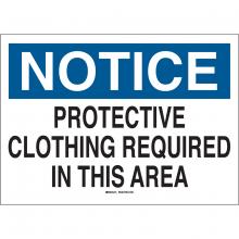 Brady 42809 - Sign,B555,10x7,Bk/Bl/Wt,NOTICE PROTE,1EA