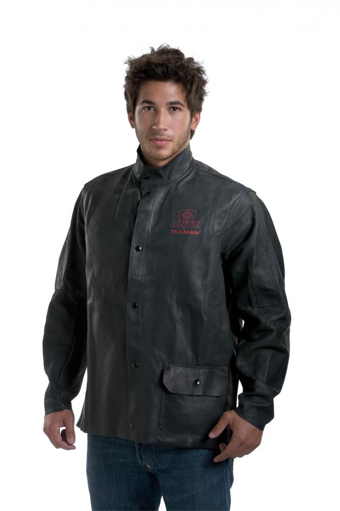 All Black Premium Top Grain Cowhide Jacket - 30"