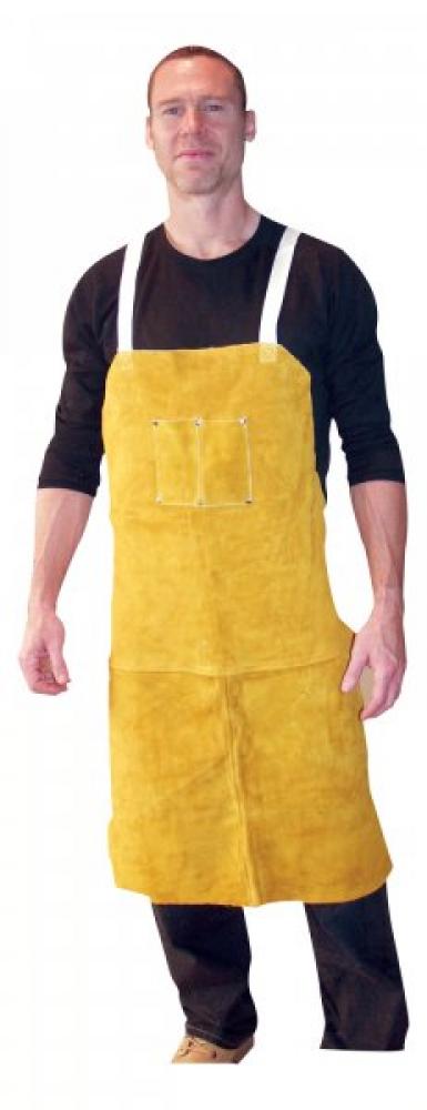 Bourbon Brown Premium Side Split Cowhide Bib Apron - 24" x 36"